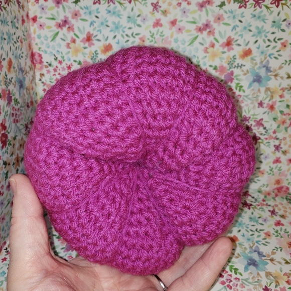 🦄 Handmade Crochet Unicorn Pumpkin - Picture 4 of 5